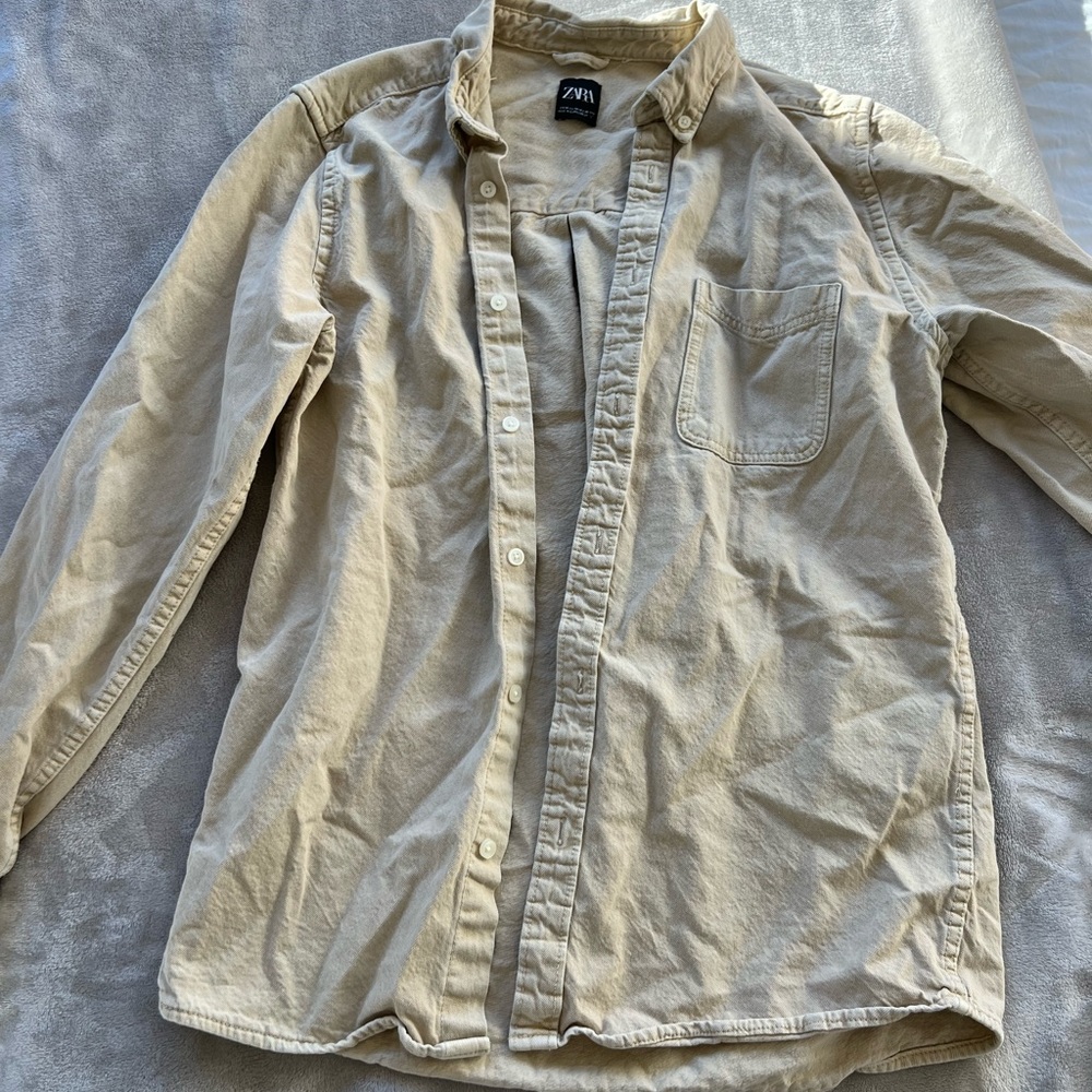 Tan Denim Zara Shirt